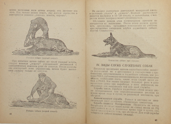 Шмулович Б.М. Выращивание и воспитание щенков (служебных собак). Ростов-на-Дону: Изд-во Ростоблсовета Осоавиахима, 1939.